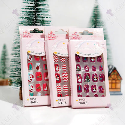 Christmas Simple Style Cartoon Plastic Press-On Nails 1 Set