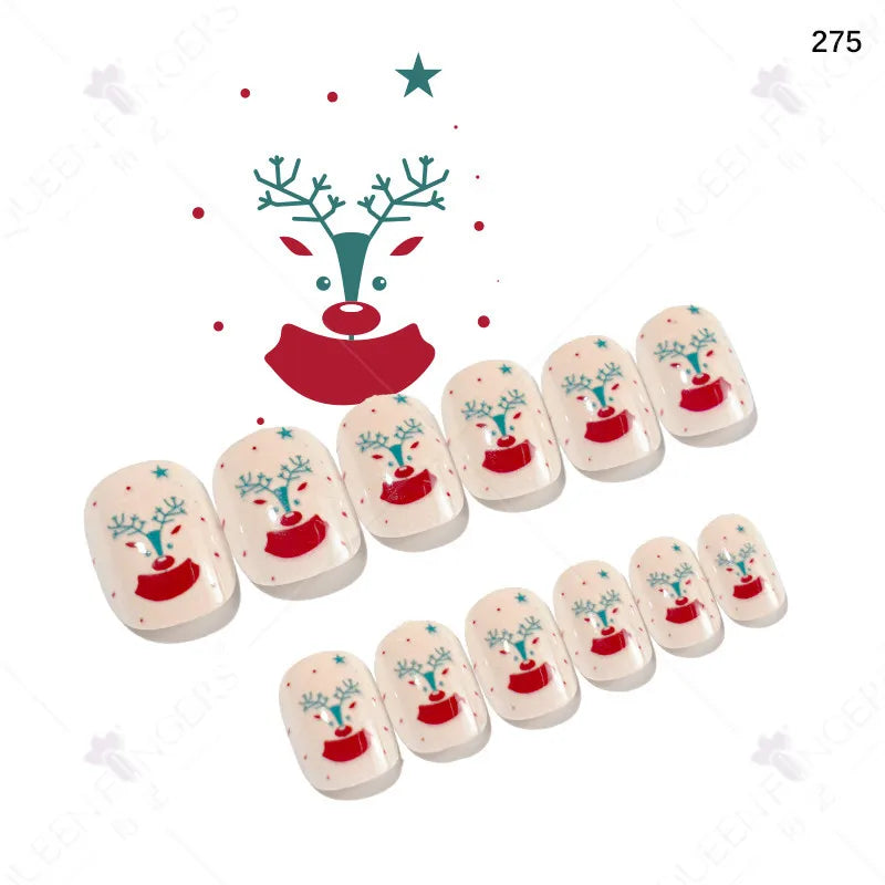 Christmas Simple Style Cartoon Plastic Press-On Nails 1 Set