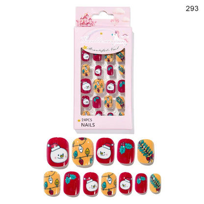 Christmas Simple Style Cartoon Plastic Press-On Nails 1 Set