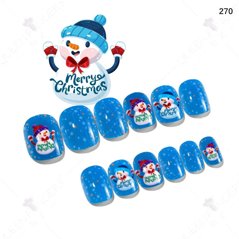 Christmas Simple Style Cartoon Plastic Press-On Nails 1 Set