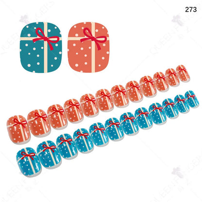 Christmas Simple Style Cartoon Plastic Press-On Nails 1 Set