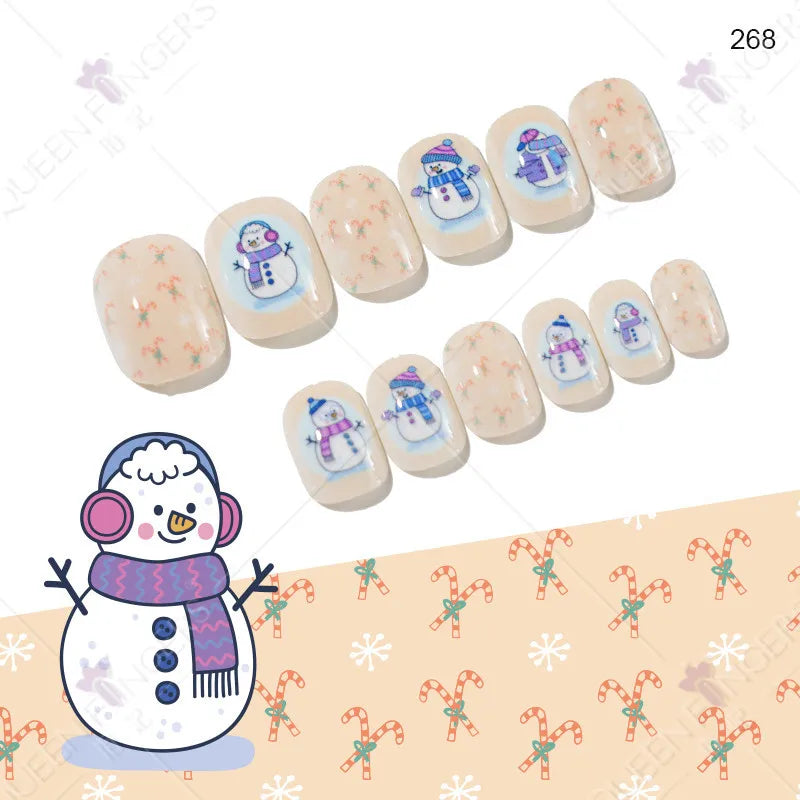 Christmas Simple Style Cartoon Plastic Press-On Nails 1 Set