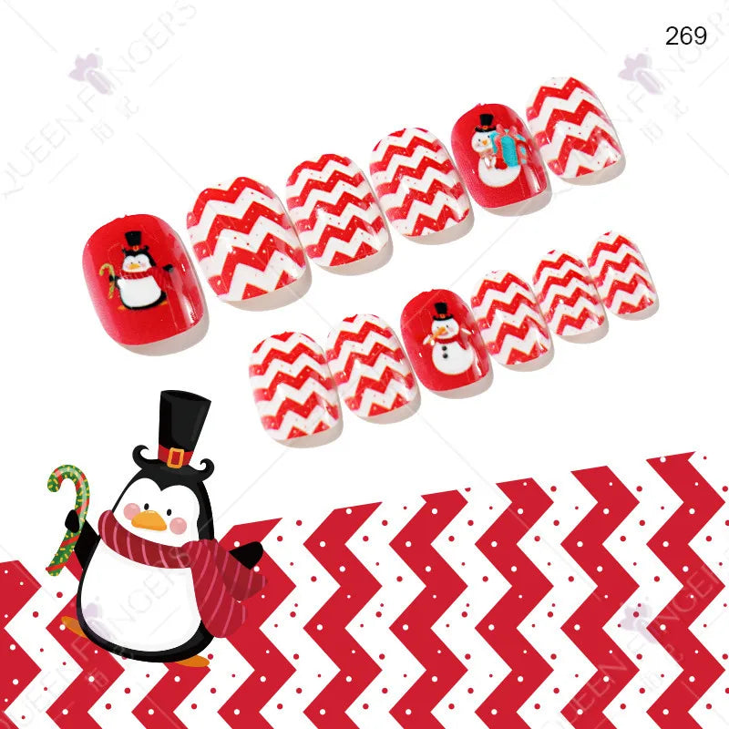 Christmas Simple Style Cartoon Plastic Press-On Nails 1 Set