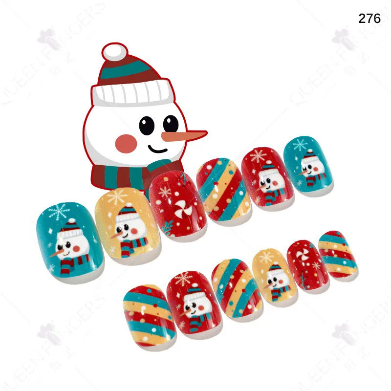 Christmas Simple Style Cartoon Plastic Press-On Nails 1 Set