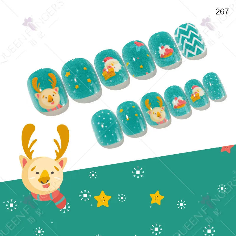 Christmas Simple Style Cartoon Plastic Press-On Nails 1 Set