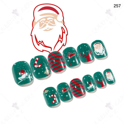 Christmas Simple Style Cartoon Plastic Press-On Nails 1 Set