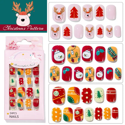 Christmas Simple Style Cartoon Plastic Press-On Nails 1 Set