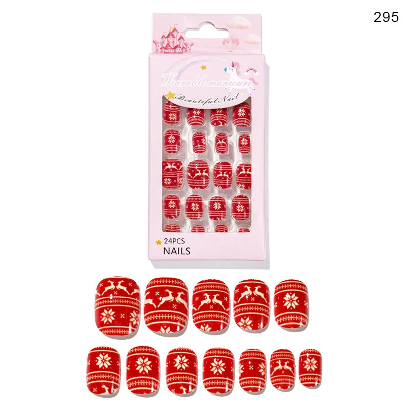 Christmas Simple Style Cartoon Plastic Press-On Nails 1 Set