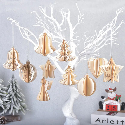 Christmas Simple Style Christmas Tree Angel Star Wood Party Hanging Ornaments