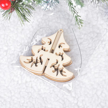 Christmas Simple Style Christmas Tree Angel Star Wood Party Hanging Ornaments