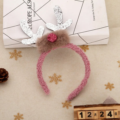 Christmas Simple Style Classic Style Antlers Cloth Holiday Daily Hair Band