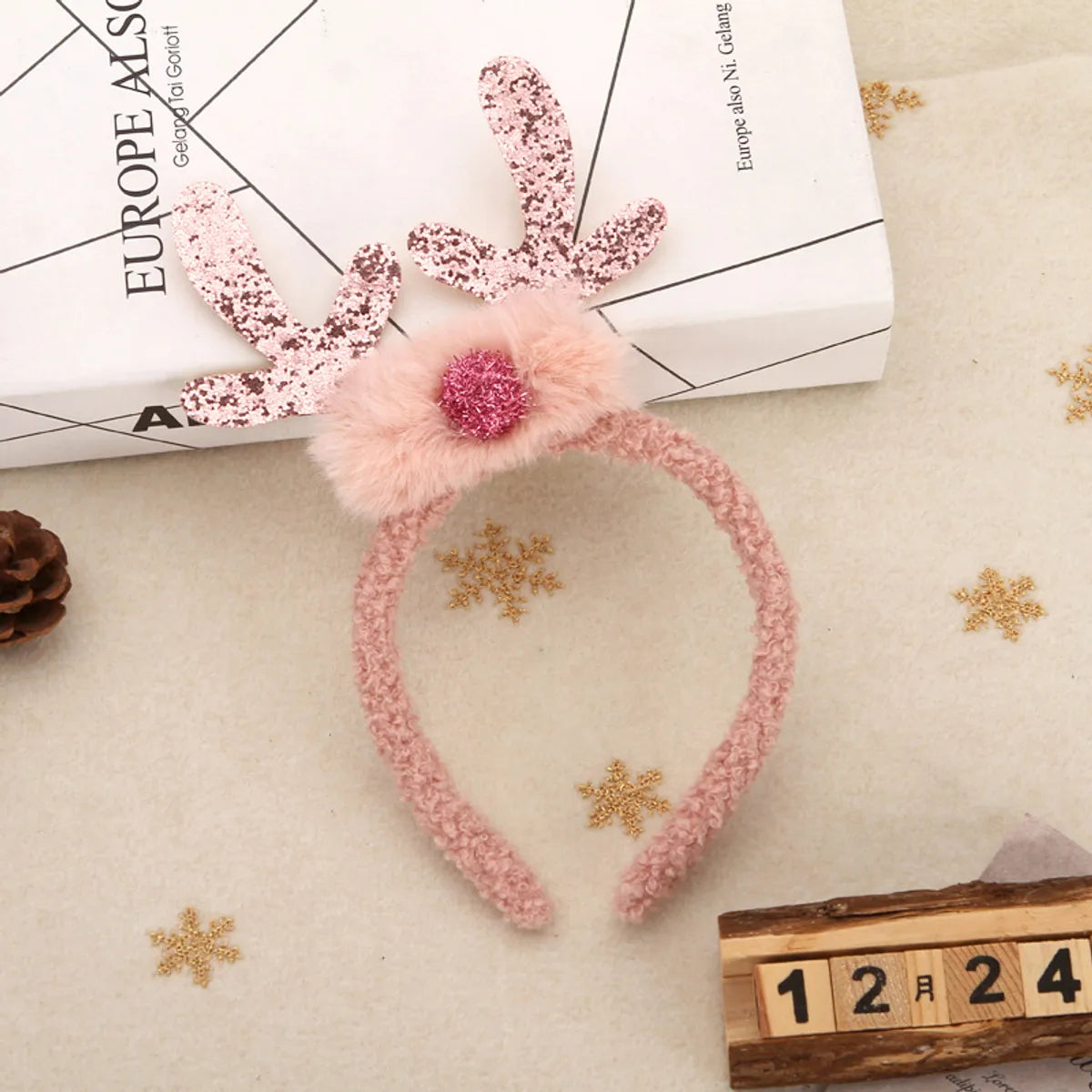 Christmas Simple Style Classic Style Antlers Cloth Holiday Daily Hair Band