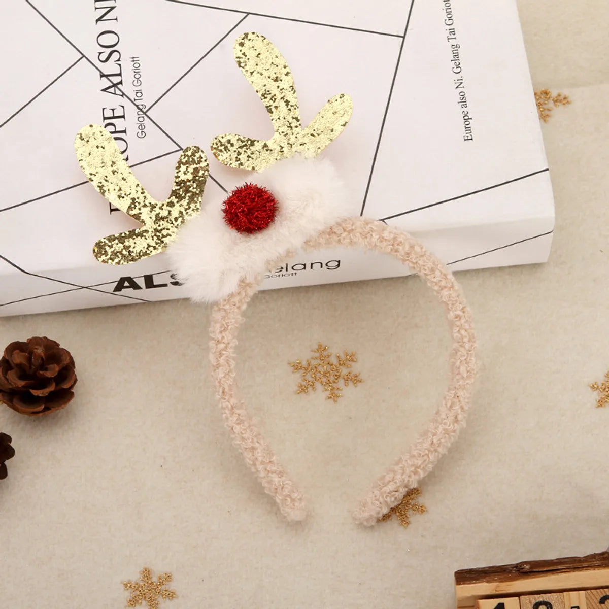 Christmas Simple Style Classic Style Antlers Cloth Holiday Daily Hair Band