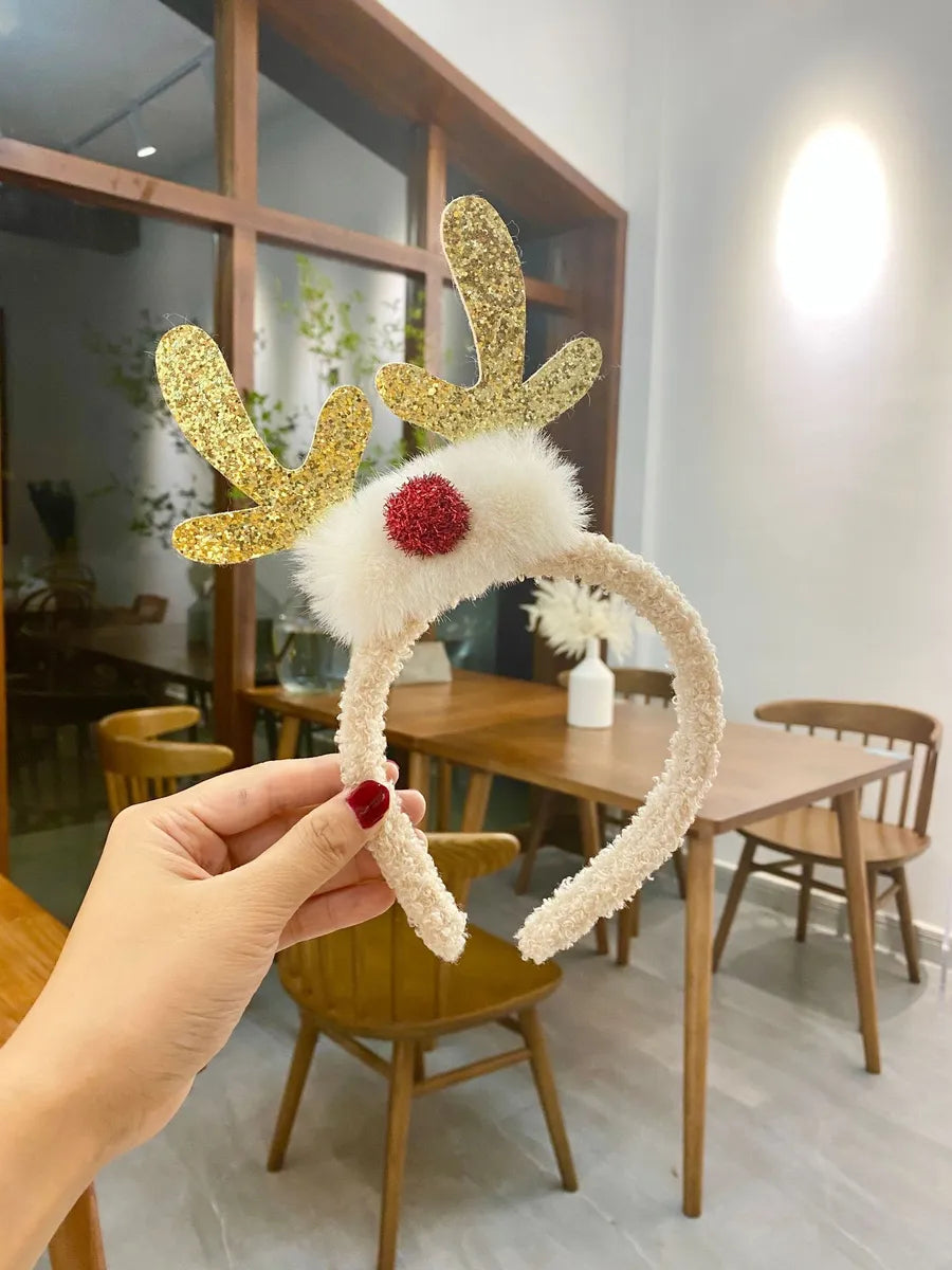 Christmas Simple Style Classic Style Antlers Cloth Holiday Daily Hair Band