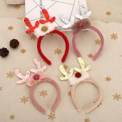 Christmas Simple Style Classic Style Antlers Cloth Holiday Daily Hair Band