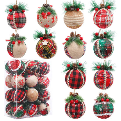 Christmas Simple Style Classic Style Round Cloth Party Christmas Ball