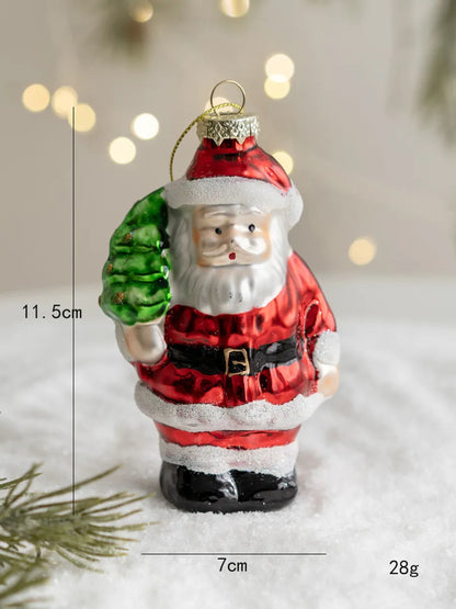 Christmas Simple Style Santa Claus Glass Holiday Daily Ornaments