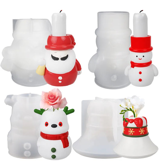 Christmas Simple Style Santa Claus Snowman Elk Silica Gel Kitchen Molds Bakeware 1 Piece