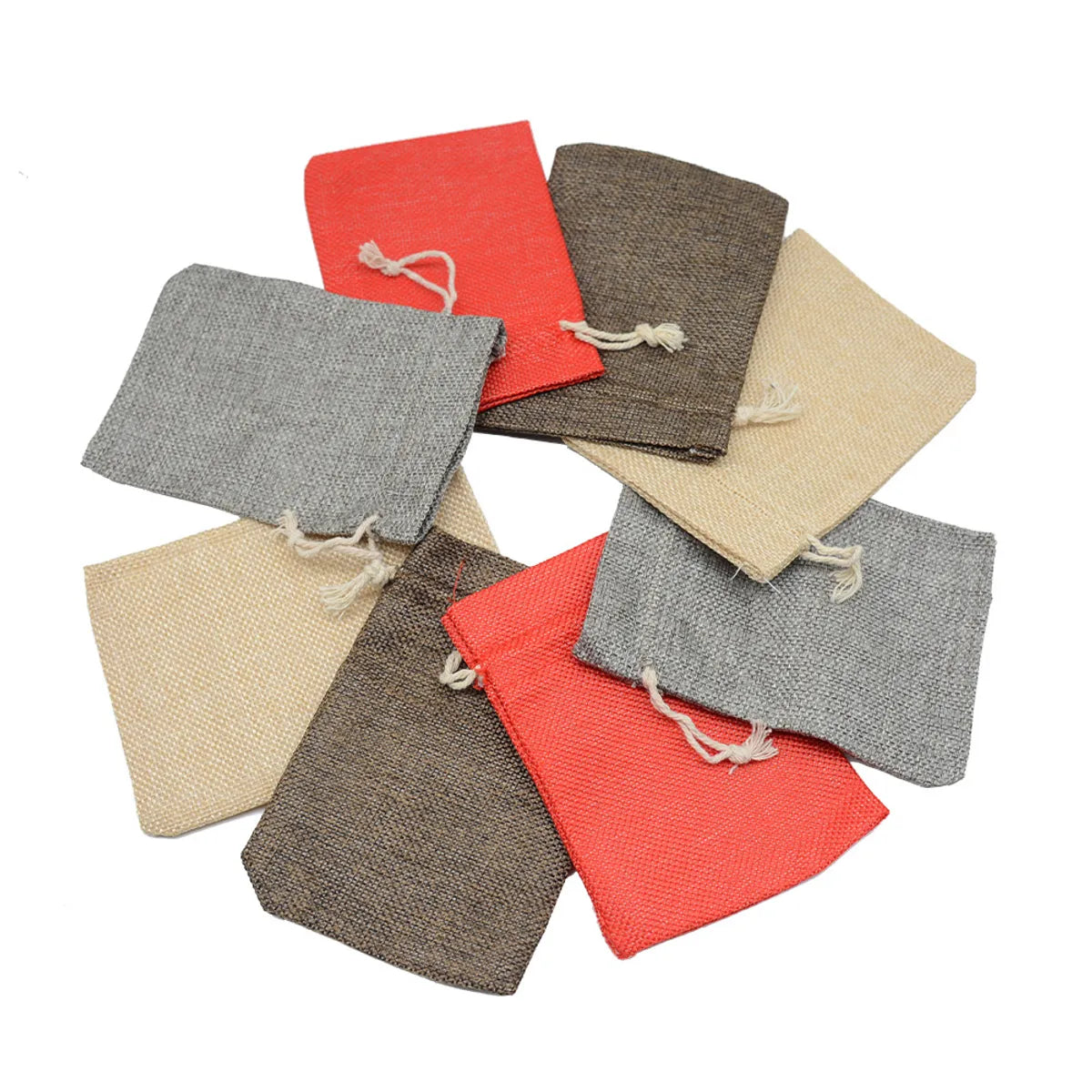 Christmas Simple Style Solid Color Linen Daily Gift Bags