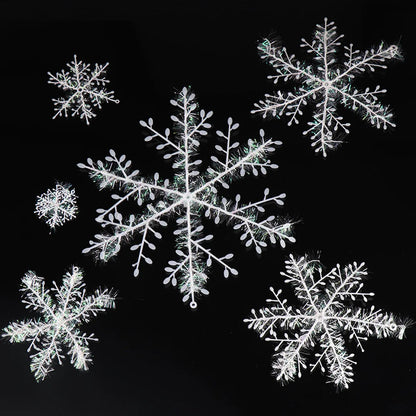 Christmas Snowflake Snowflake String Decoration Christmas Tree Decoration Pendant Christmas Small Snowflake Christmas Decorations