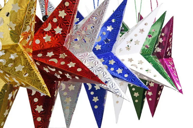 Christmas Star Paper Party Decorative Props