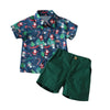 Christmas Streetwear Cartoon Santa Claus Cotton Boys Clothing Sets