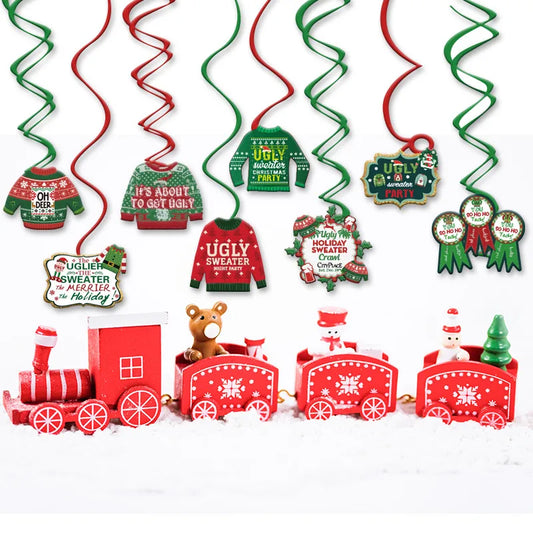 Christmas Sweater Paper Party Hanging Ornaments