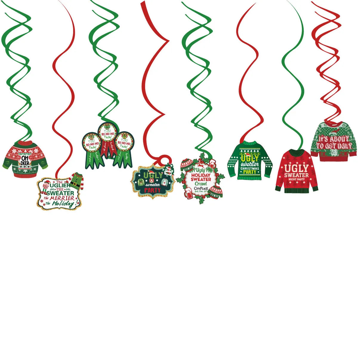 Christmas Sweater Paper Party Hanging Ornaments