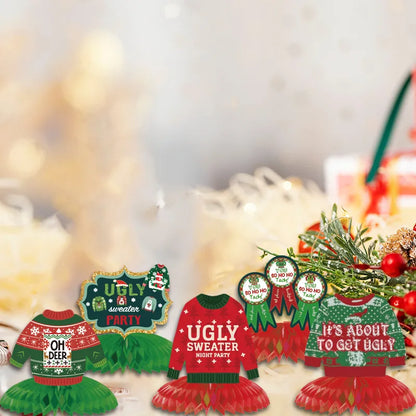 Christmas Sweater Paper Party Hanging Ornaments