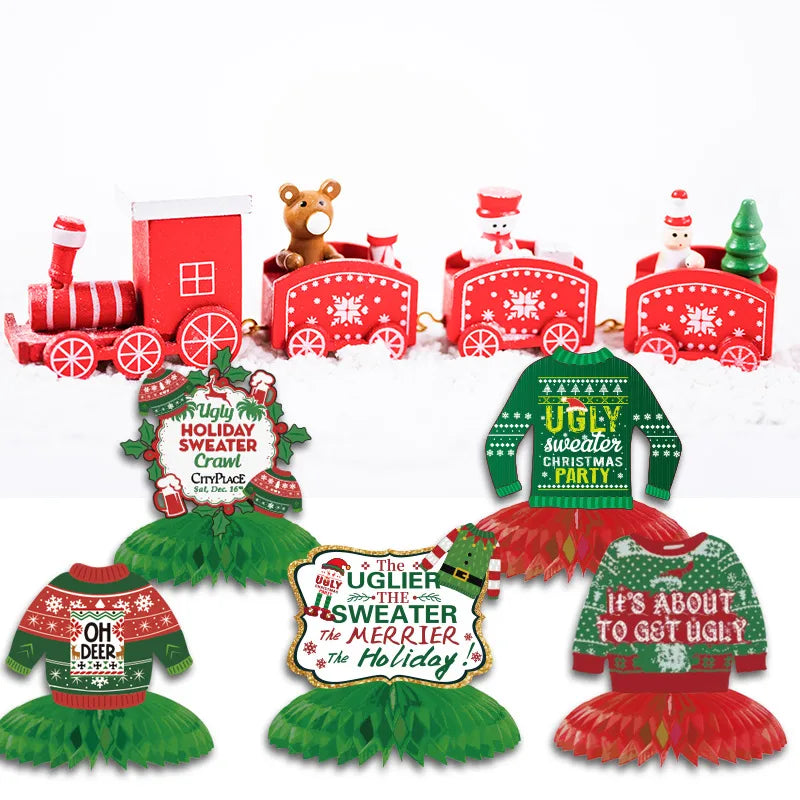 Christmas Sweater Paper Party Hanging Ornaments