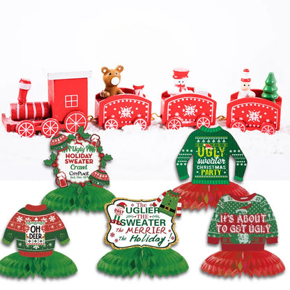 Christmas Sweater Paper Party Hanging Ornaments