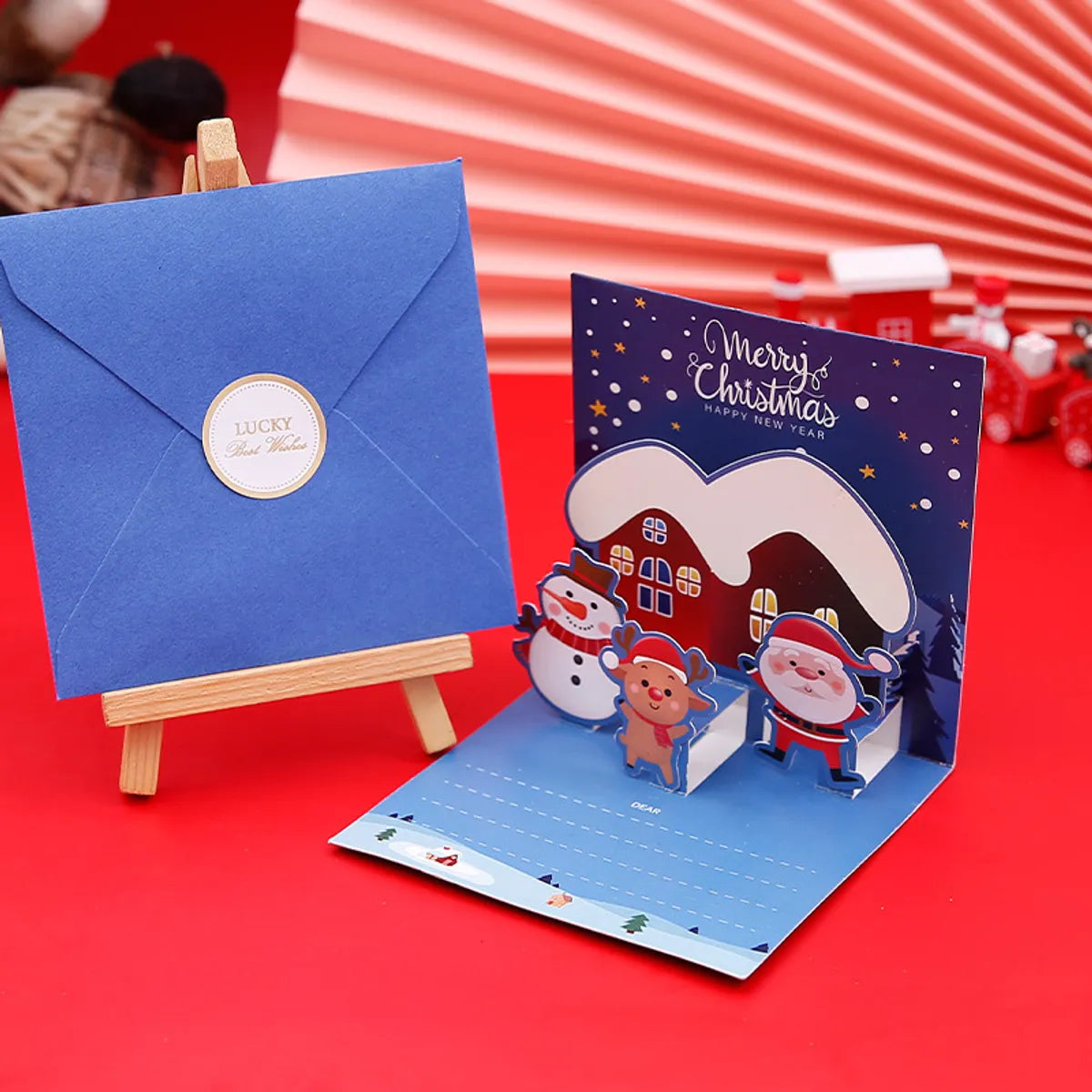 Christmas Sweet Color Block Festival Card