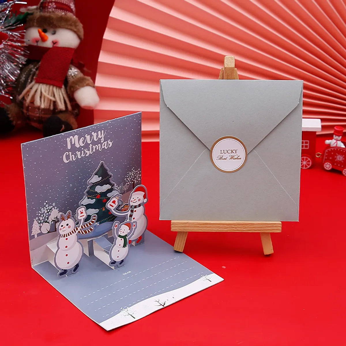 Christmas Sweet Color Block Festival Card