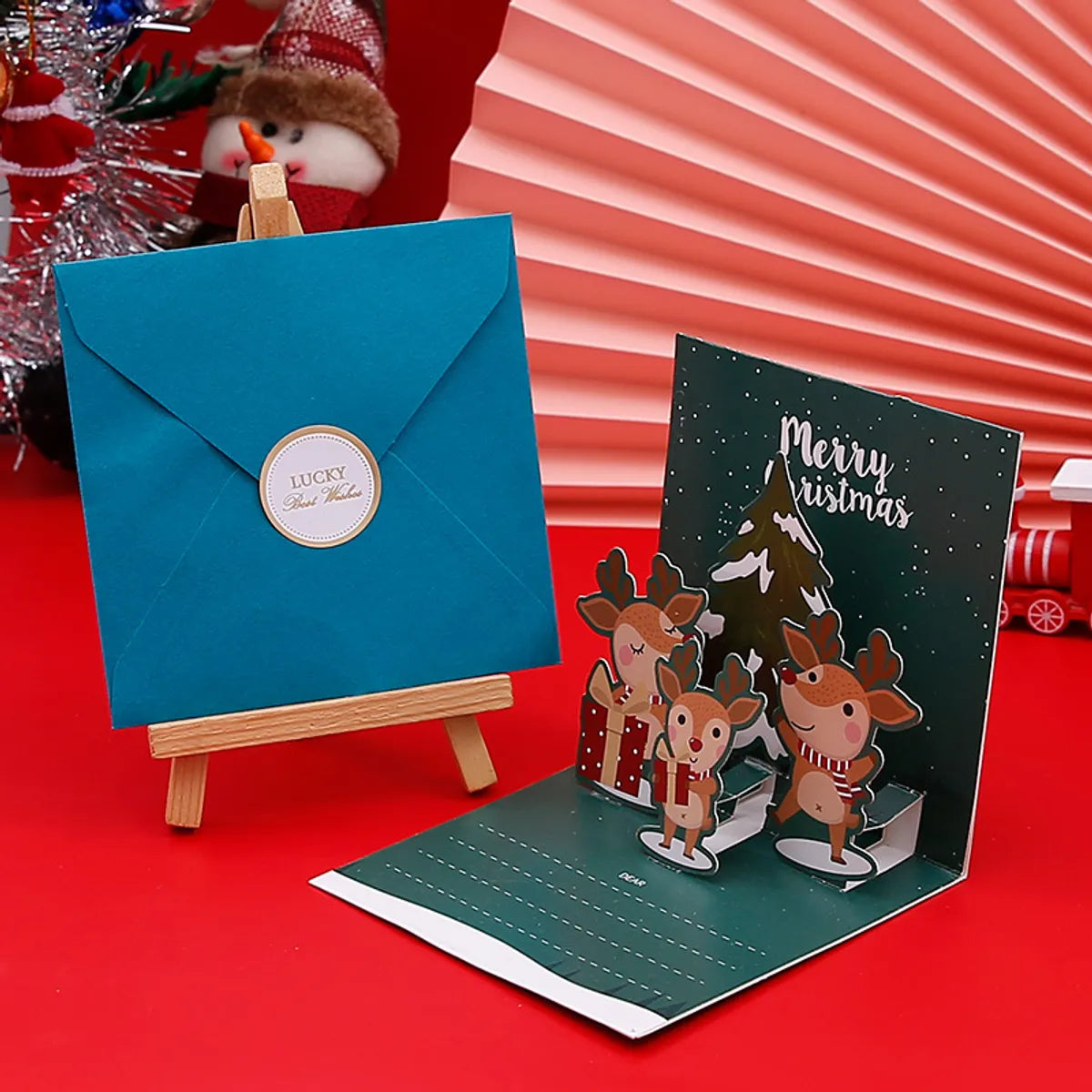 Christmas Sweet Color Block Festival Card