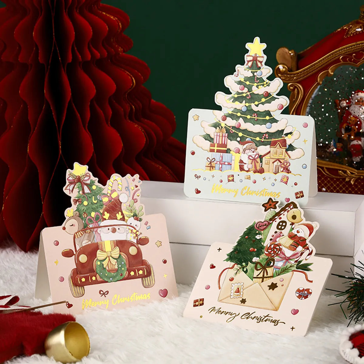 Christmas Sweet Color Block Festival Card