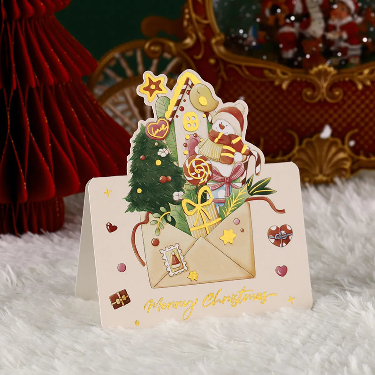 Christmas Sweet Color Block Festival Card