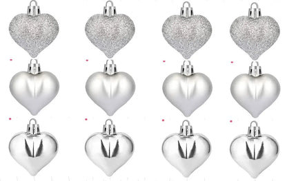 Christmas Tree Garland Decorations Small Pendant Valentine'S Day Gift 4.5cm Shaped Electroplating Love Heart Colored Ball