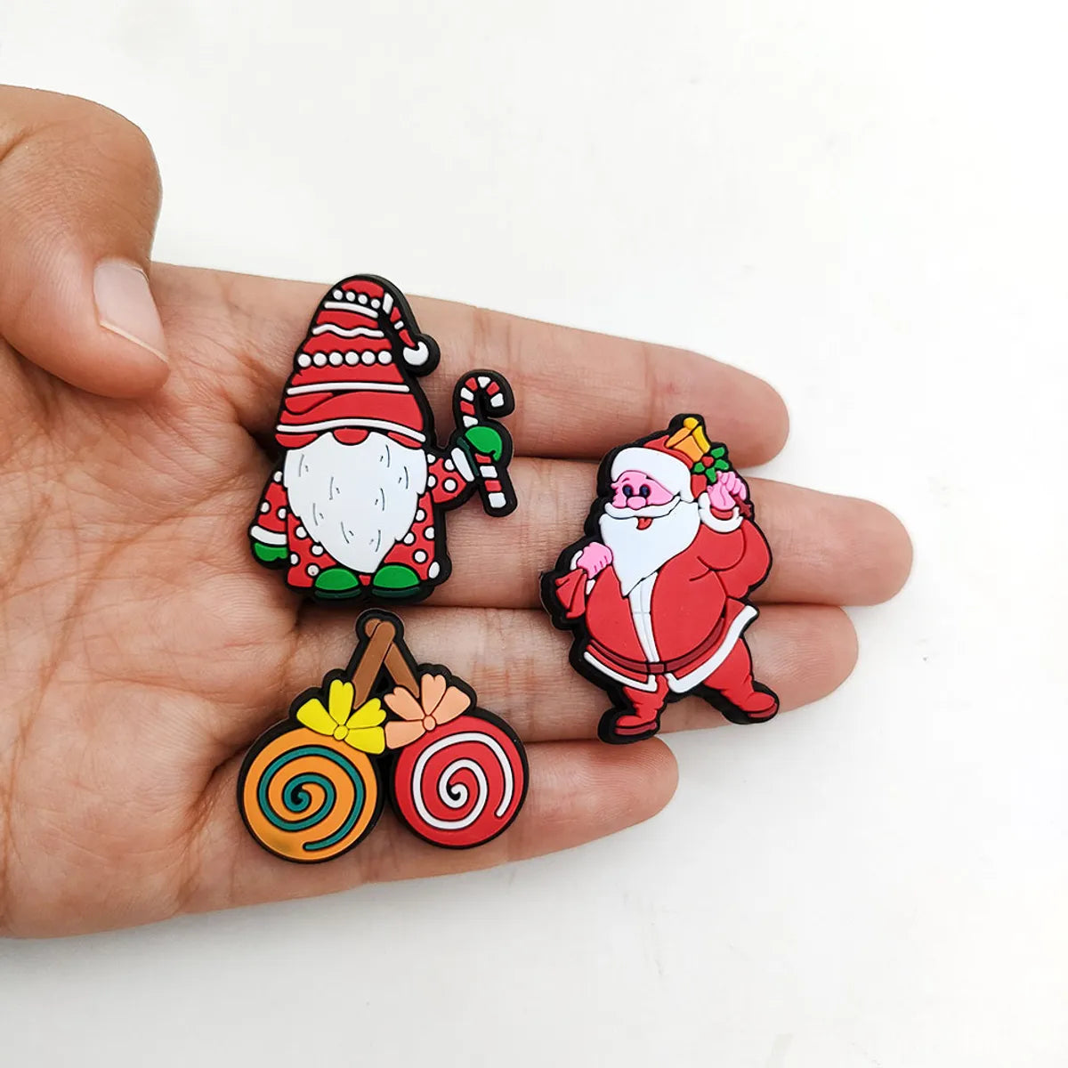 Christmas Tree Santa Claus Shoe Accessories PVC Self-Adhesive All Seasons Shoe Buckle