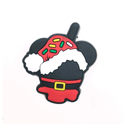 Christmas Tree Santa Claus Shoe Accessories PVC Self-Adhesive All Seasons Shoe Buckle