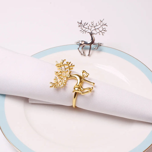 Christmas Vacation Cartoon Metal Daily Party Napkin Rings