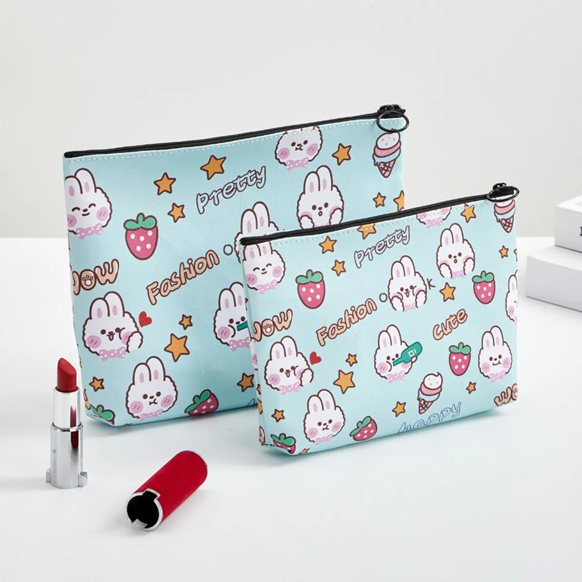 Classic Style Animal Pu Leather Square Makeup Bags