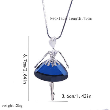 Classic Style Cartoon Alloy Crystal Glass Women's Sweater Chain