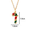 Classic Style Christmas Hat Christmas Tree Santa Claus Stainless Steel Copper Plating Inlay Zircon 18k Gold Plated Pendant Necklace