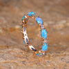 Classic Style Circle Copper Inlay Opal Zircon Rings