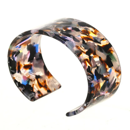 Classic Style Color Block Leopard Arylic Wholesale Cuff Bracelets