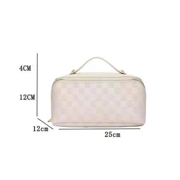 Classic Style Color Block Pu Shell Makeup Bags