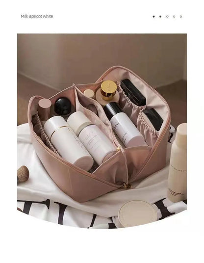 Classic Style Color Block Pu Shell Makeup Bags