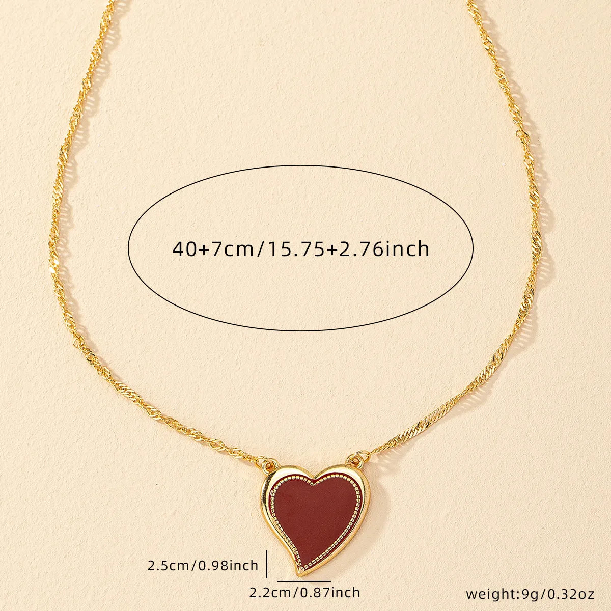 Classic Style Commute Heart Shape Ferroalloy Zinc Alloy Women's Pendant Necklace