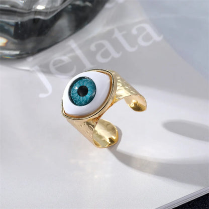 Classic Style Devil'S Eye Alloy Women'S Open Rings