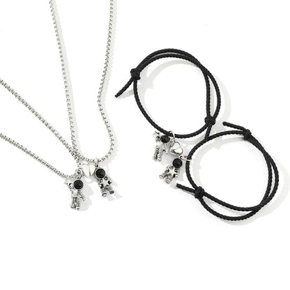 Classic Style Doll Titanium Steel Plating Pendant Necklace